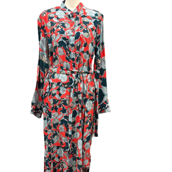 Anthropologie Dresses & Skirts - Anthropologie × Blⁿk London “Tirana” Midi Shirt‑Dress, Sz Medium Petite